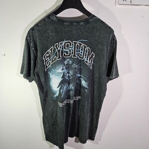 RARE Elysium Athletic Alex Eubank Grey Stonewash Graphic T-Shirt!